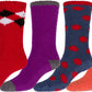 Sakkas Super Soft Anti-Slip Fuzzy Crew Socks Value Assorted 6-Pack