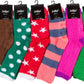 Sakkas Super Soft Anti-Slip Fuzzy Crew Socks Value Assorted 6-Pack