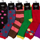 Sakkas Super Soft Anti-Slip Fuzzy Crew Socks Value Assorted 6-Pack