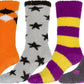 Sakkas Super Soft Anti-Slip Fuzzy Crew Socks Value Assorted 6-Pack