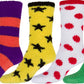 Sakkas Super Soft Anti-Slip Fuzzy Crew Socks Value Assorted 6-Pack