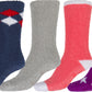 Sakkas Super Soft Anti-Slip Fuzzy Crew Socks Value Assorted 6-Pack