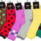 Sakkas Super Soft Anti-Slip Fuzzy Crew Socks Value Assorted 6-Pack