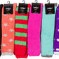 Sakkas Womens Super Soft Anti-Slip Fuzzy Knee High Socks Value Assorted 6-Pack