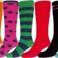 Sakkas Womens Super Soft Anti-Slip Fuzzy Knee High Socks Value Assorted 6-Pack