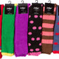 Sakkas Womens Super Soft Anti-Slip Fuzzy Knee High Socks Value Assorted 6-Pack