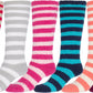 Sakkas Womens Super Soft Anti-Slip Fuzzy Knee High Socks Value Assorted 6-Pack