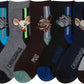 Sakkas Boy's Playful Pattern Assorted Crew Socks 6-Pack