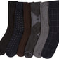 Sakkas Mens Cotton Blend Pattern And Ribbed Dress Socks Value 6-Pack
