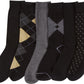 Sakkas Mens Cotton Blend Pattern And Ribbed Dress Socks Value 6-Pack