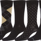 Sakkas Mens Cotton Blend Pattern And Ribbed Dress Socks Value 6-Pack