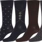Sakkas Mens Cotton Blend Pattern And Ribbed Dress Socks Value 6-Pack