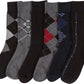 Sakkas Mens Cotton Blend Pattern And Ribbed Dress Socks Value 6-Pack