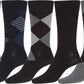 Sakkas Mens Cotton Blend Pattern And Ribbed Dress Socks Value 6-Pack