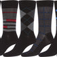 Sakkas Mens Cotton Blend Pattern And Ribbed Dress Socks Value 6-Pack