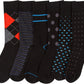 Sakkas Mens Cotton Blend Pattern And Ribbed Dress Socks Value 6-Pack