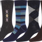 Sakkas Mens Cotton Blend Pattern And Ribbed Dress Socks Value 6-Pack