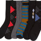 Sakkas Mens Cotton Blend Pattern And Ribbed Dress Socks Value 6-Pack