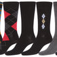 Sakkas Mens Cotton Blend Pattern And Ribbed Dress Socks Value 6-Pack
