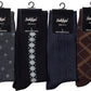 Sakkas Mens Cotton Blend Pattern And Ribbed Dress Socks Value 6-Pack