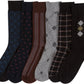 Sakkas Mens Cotton Blend Pattern And Ribbed Dress Socks Value 6-Pack