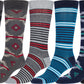 Sakkas Men's Crew High Patterned Colorful Design Dress Socks Asst Value 6-Pack