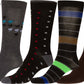 Sakkas Men's Crew High Patterned Colorful Design Dress Socks Asst Value 6-Pack