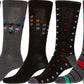 Sakkas Men's Crew High Patterned Colorful Design Dress Socks Asst Value 6-Pack