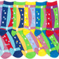 Sakkas Women's Fun Colorful Design Poly Blend Crew Socks Assorted 6-Pack