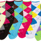 Sakkas Women's Fun Colorful Design Poly Blend Crew Socks Assorted 6-Pack