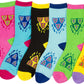 Sakkas Women's Fun Colorful Design Poly Blend Crew Socks Assorted 6-Pack