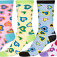 Sakkas Women's Fun Colorful Design Poly Blend Crew Socks Assorted 6-Pack