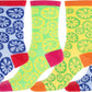 Sakkas Women's Fun Colorful Design Poly Blend Crew Socks Assorted 6-Pack