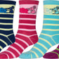 Sakkas Women's Fun Colorful Design Poly Blend Crew Socks Assorted 6-Pack