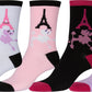 Sakkas Women's Fun Colorful Design Poly Blend Crew Socks Assorted 6-Pack