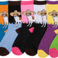 Sakkas Women's Fun Colorful Design Poly Blend Crew Socks Assorted 6-Pack