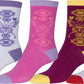Sakkas Women's Fun Colorful Design Poly Blend Crew Socks Assorted 6-Pack