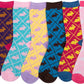 Sakkas Women's Fun Colorful Design Poly Blend Crew Socks Assorted 6-Pack