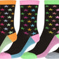 Sakkas Women's Fun Colorful Design Poly Blend Crew Socks Assorted 6-Pack