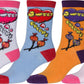 Sakkas Women's Fun Colorful Design Poly Blend Crew Socks Assorted 6-Pack