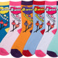 Sakkas Women's Fun Colorful Design Poly Blend Crew Socks Assorted 6-Pack