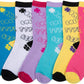 Sakkas Women's Fun Colorful Design Poly Blend Crew Socks Assorted 6-Pack