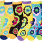 Sakkas Women's Fun Colorful Design Poly Blend Crew Socks Assorted 6-Pack