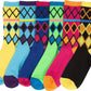 Sakkas Women's Fun Colorful Design Poly Blend Crew Socks Assorted 6-Pack