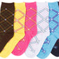 Sakkas Women's Fun Colorful Design Poly Blend Crew Socks Assorted 6-Pack