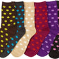 Sakkas Women's Fun Colorful Design Poly Blend Crew Socks Assorted 6-Pack