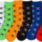 Sakkas Girl's Creative Fun Cotton Blend Crew Socks Assorted Color 6-Pack