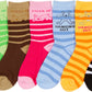Sakkas Girl's Creative Fun Cotton Blend Crew Socks Assorted Color 6-Pack