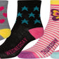 Sakkas Girl's Creative Fun Cotton Blend Crew Socks Assorted Color 6-Pack
