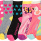 Sakkas Girl's Creative Fun Cotton Blend Crew Socks Assorted Color 6-Pack